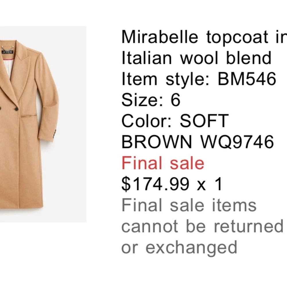 J. Crew chic camel